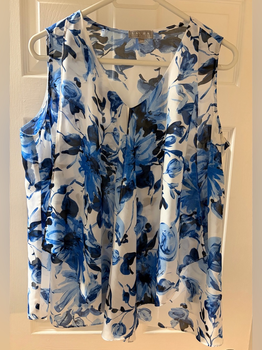 Beautiful Laura Sleeveless Dress Shirt in Plus Petites.
